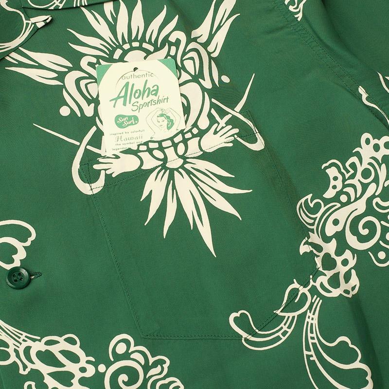 SUNSURF サンサーフ #SS29601 長袖 レーヨン アロハシャツ『