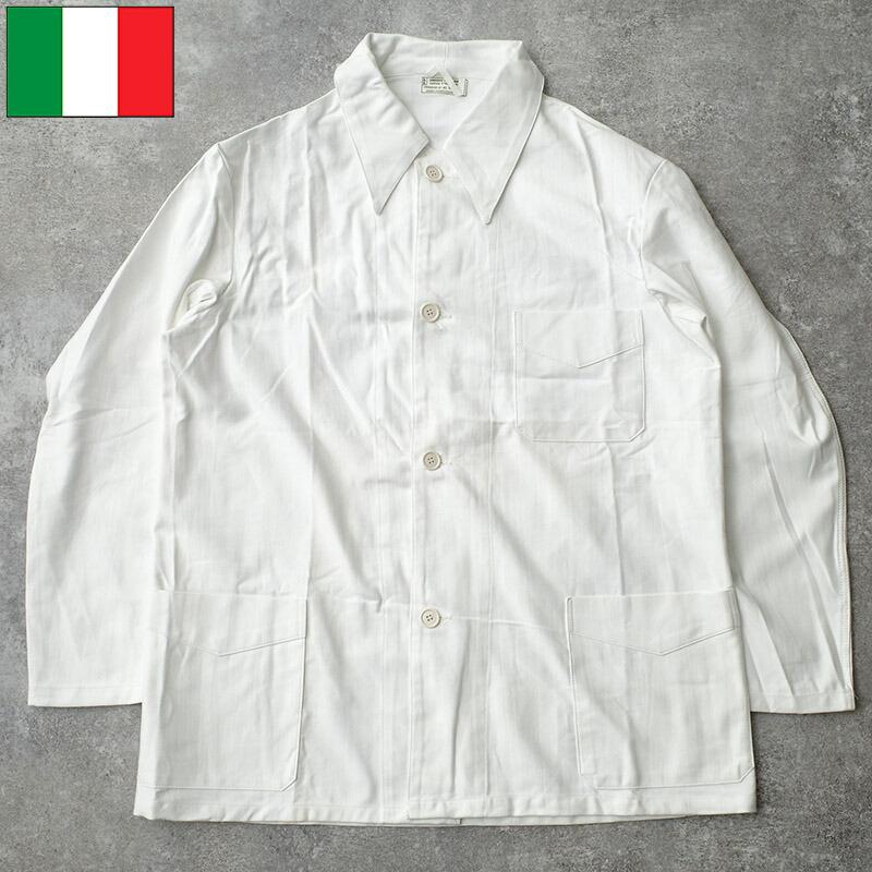 イタリア軍 MM ワークジャケット ホワイト デッドストック JJ419NN