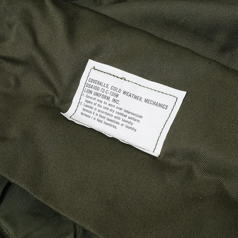 米軍 コールドウェザー メカニック カバーオール オリーブ アルミ