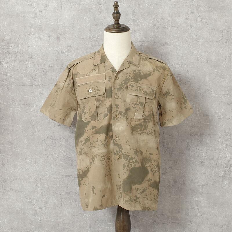 トルコ軍 フィールドシャツ 半袖 M2018カモ デッドストック JS245NN