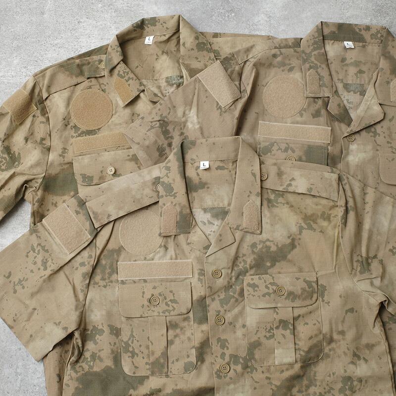トルコ軍 フィールドシャツ 半袖 M2018カモ デッドストック JS245NN