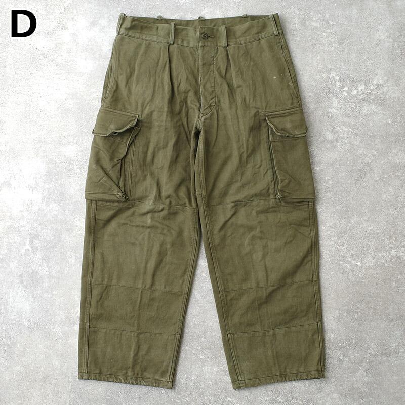 ドイツ軍 60s フィールド カーゴパンツ HBT オリーブ USED PP513NN