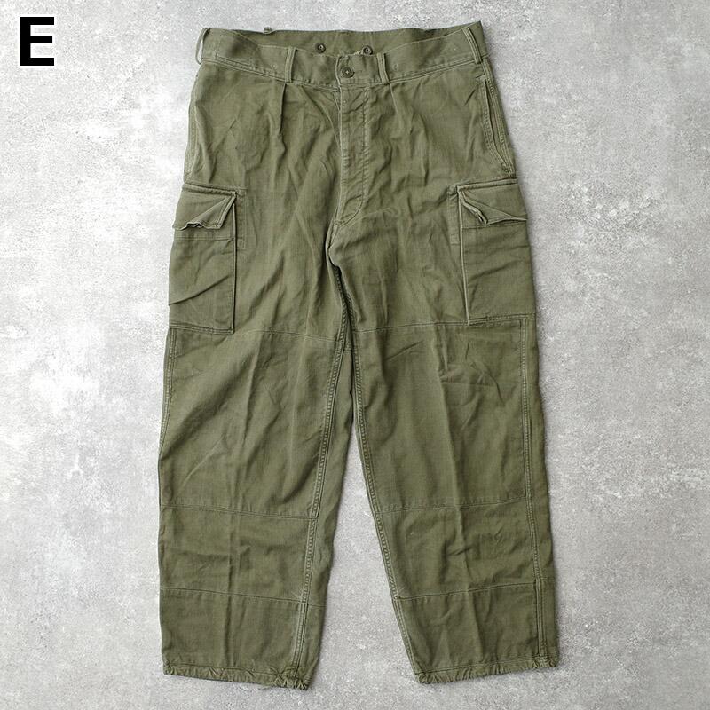 ドイツ軍 60s フィールド カーゴパンツ HBT オリーブ USED PP513NN