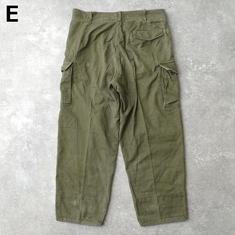 ドイツ軍 60s フィールド カーゴパンツ HBT オリーブ USED PP513NN