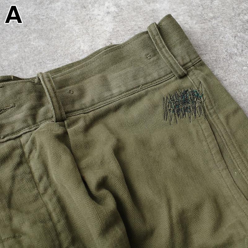 ドイツ軍 60s フィールド カーゴパンツ HBT オリーブ USED PP513NN