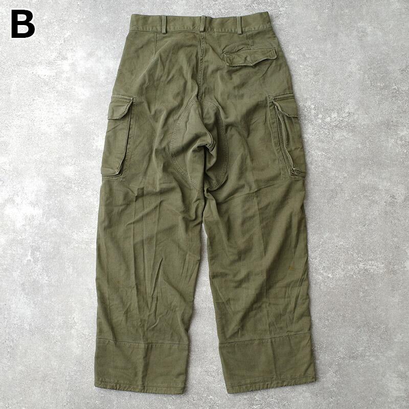 ドイツ軍 60s フィールド カーゴパンツ HBT オリーブ USED PP513NN