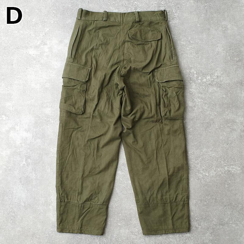 ドイツ軍 50s60s フィールド カーゴパンツ HBT オリーブ USED