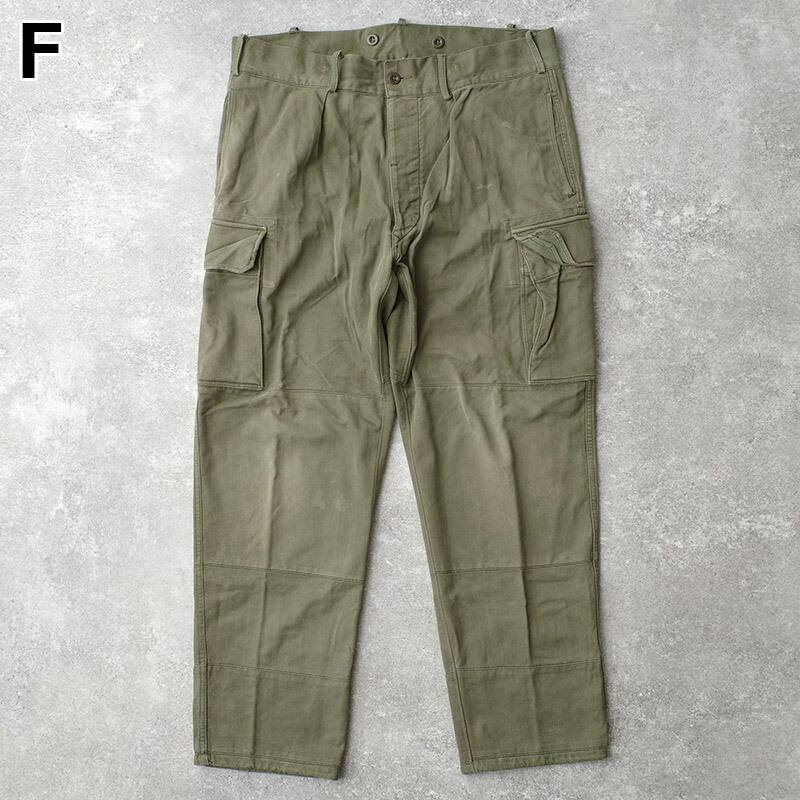 ドイツ軍 50s60s フィールド カーゴパンツ HBT オリーブ USED