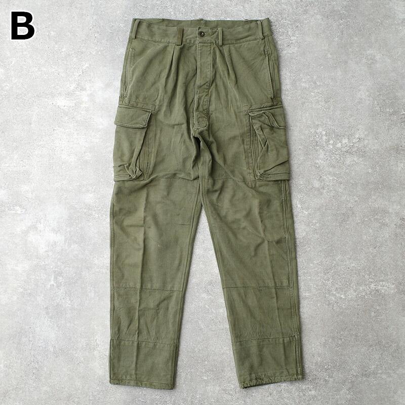 ドイツ軍 50s60s フィールド カーゴパンツ HBT オリーブ USED