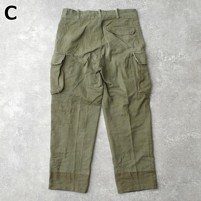 ドイツ軍 50s60s フィールド カーゴパンツ HBT オリーブ USED