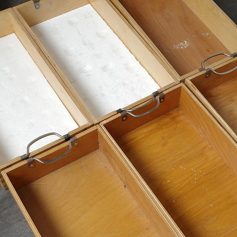 チェコ軍 ウッド ストックボックス 取っ手付き 24x44x9cm USED BX188UN