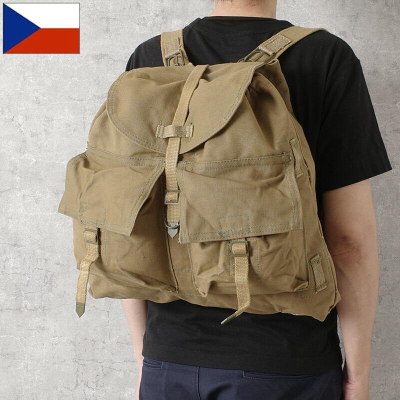 チェコスロバキア軍 バックパック チェコ軍 リュックサック コットン デッドストック BR094UN チェコ