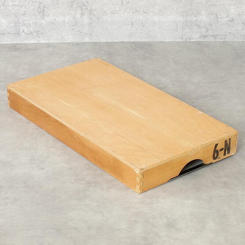 チェコ軍 ウッド ストックボックス 取っ手なし 24x44.5x5cm USED