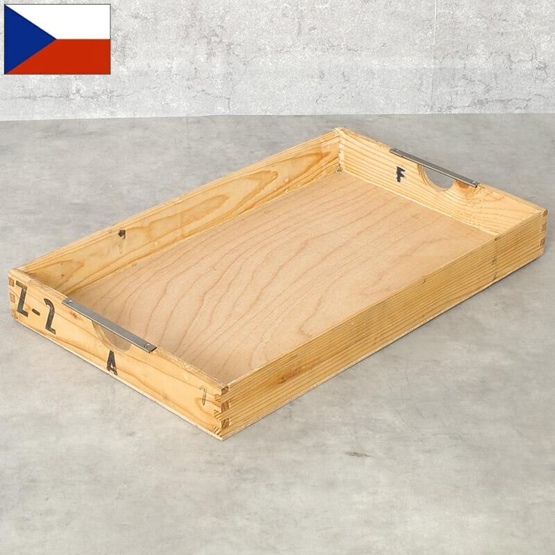 チェコ軍 ウッド ストックボックス 取っ手なし 26.5x43x5cm USED