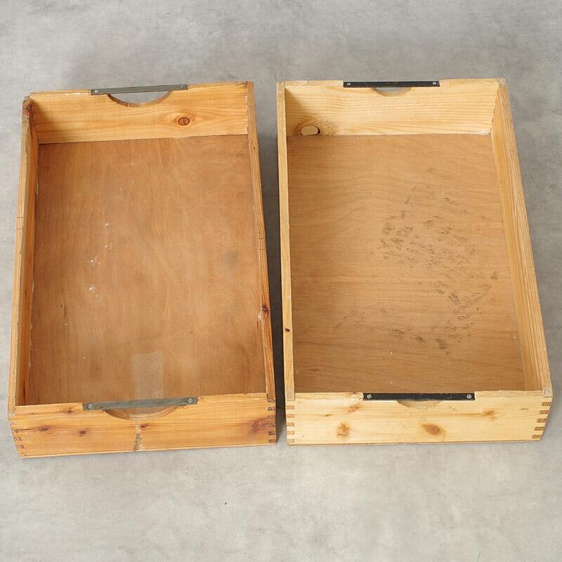 チェコ軍 ウッド ストックボックス 取っ手なし 26.5x43x9cm USED