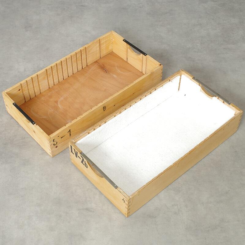 チェコ軍 ウッド ストックボックス 取っ手なし 24x44.5x9cm USED