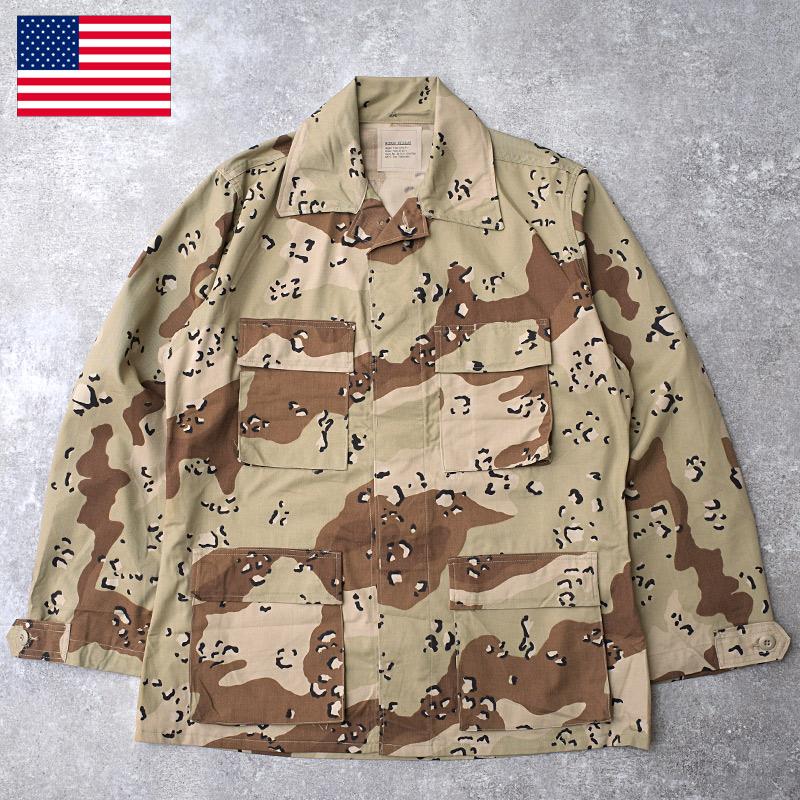 美品 米軍6Cチョコチップ迷彩BDU L-R 米軍 BDUジャケット チョコチップデザート デッドストックアメリカ軍