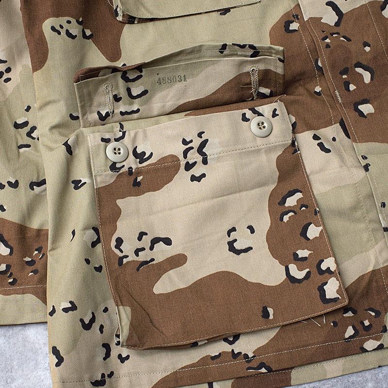 ヴィンテージ！極上美品！ほぼデッドストック！アメリカ軍実物品！チョコチップカモ 米軍 BDUジャケット チョコチップデザート デッドストックアメリカ軍