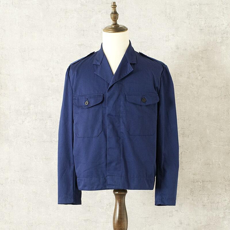 スウェーデン軍 80s ワークジャケット ネイビー 裏地付き USED SWD