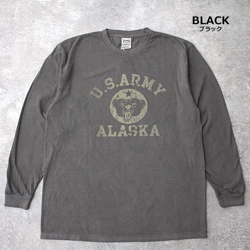 HOUSTON ヒューストン #22477 長袖 ピグメントプリント Tシャツ『U.S.ARMY』メンズ 男性 ティーシャツ トップス ロングスリーブ カジュアル アメカジ 春 秋 冬 | HOUSTON | 02