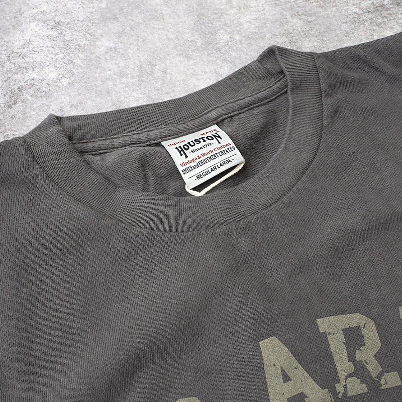 HOUSTON ヒューストン #22477 長袖 ピグメントプリント Tシャツ『U.S.ARMY』メンズ 男性 ティーシャツ トップス ロングスリーブ カジュアル アメカジ 春 秋 冬 | HOUSTON | 04