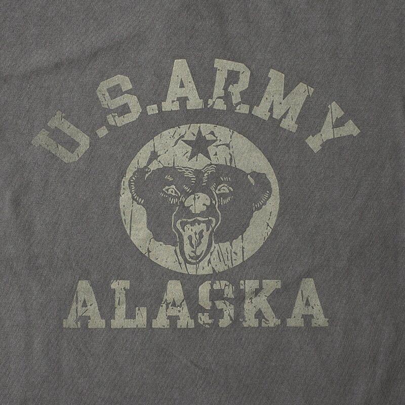 HOUSTON ヒューストン #22477 長袖 ピグメントプリント Tシャツ『U.S.ARMY』メンズ 男性 ティーシャツ トップス ロングスリーブ カジュアル アメカジ 春 秋 冬 | HOUSTON | 05