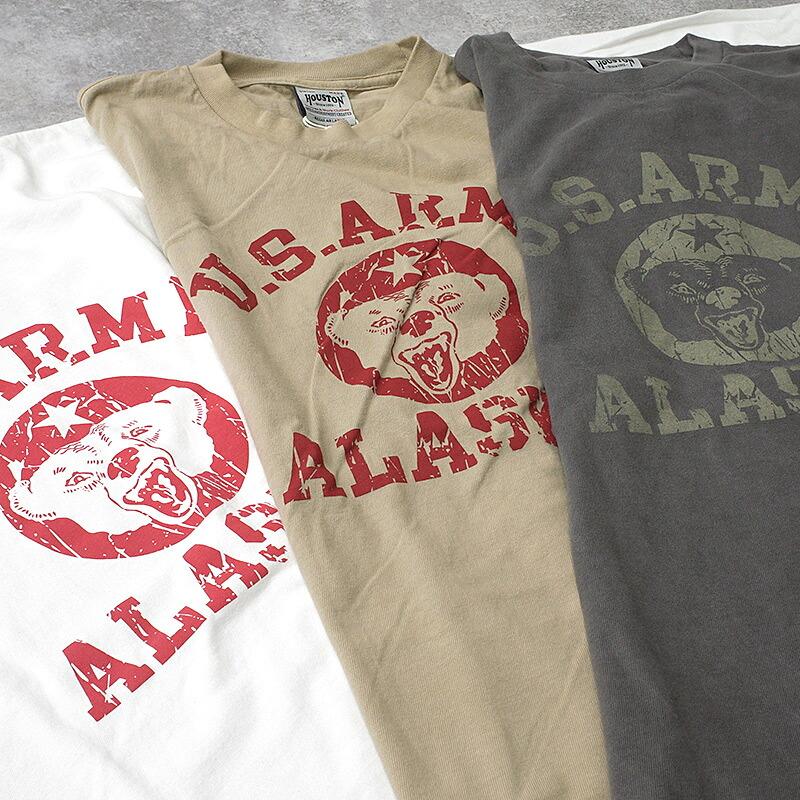 HOUSTON ヒューストン #22477 長袖 ピグメントプリント Tシャツ『U.S.ARMY』メンズ 男性 ティーシャツ トップス ロングスリーブ カジュアル アメカジ 春 秋 冬 | HOUSTON | 08