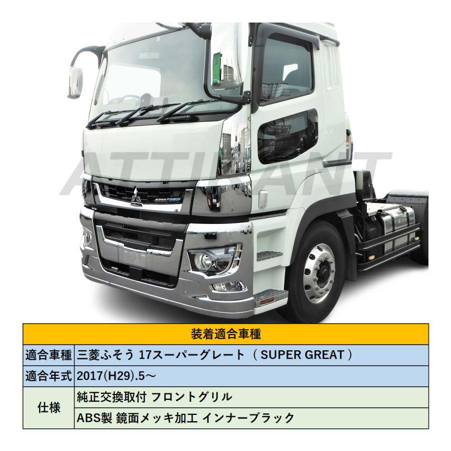 三菱　FUSO ふそう　純正フロントメッキグリル　17スーパーグレード　美品！ Amazon | 三菱 ふそう 17スーパーグレート メッキ フロント