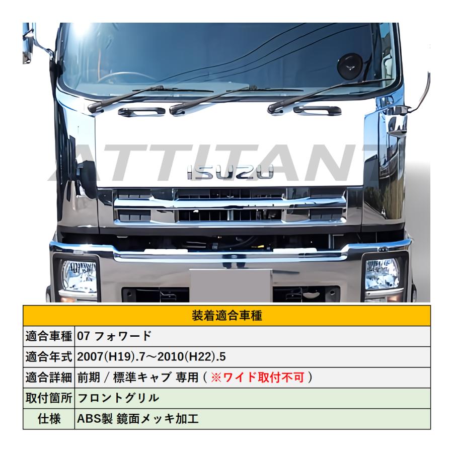 07 フォワード 標準 前期 鏡面 メッキ フロントグリル 高品質 ABS 2007
