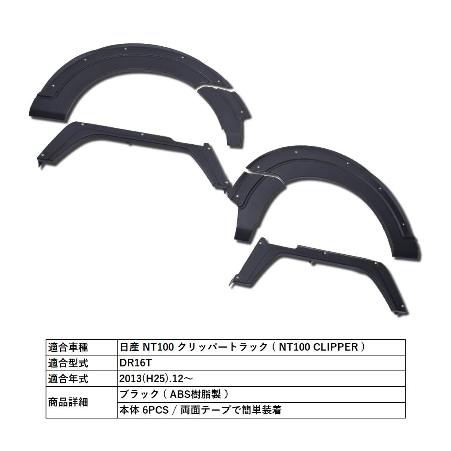 NT100 クリッパー トラック DR16T オーバーフェンダー トリム 穴開け