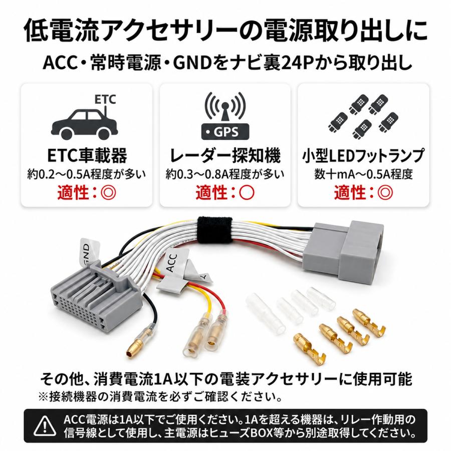 N BOX / BOX+ JF1 JF2 24P 電源取り出しハーネス オーディオ カプラー
