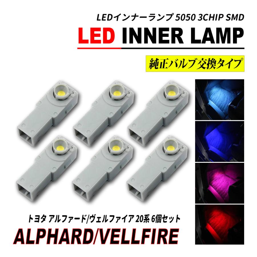 20アルファード 20ヴェルファイア用LEDインナーランプキット アルファード 20 / ヴェルファイア LED インナーランプ フットランプ