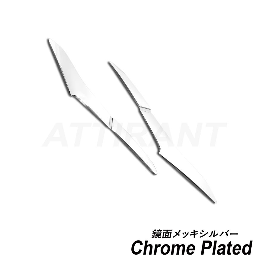 プリウス 60 ヘッドライト ガーニッシュ メッキ 4PCS パーツ 鏡面 ABS 爆買の画像