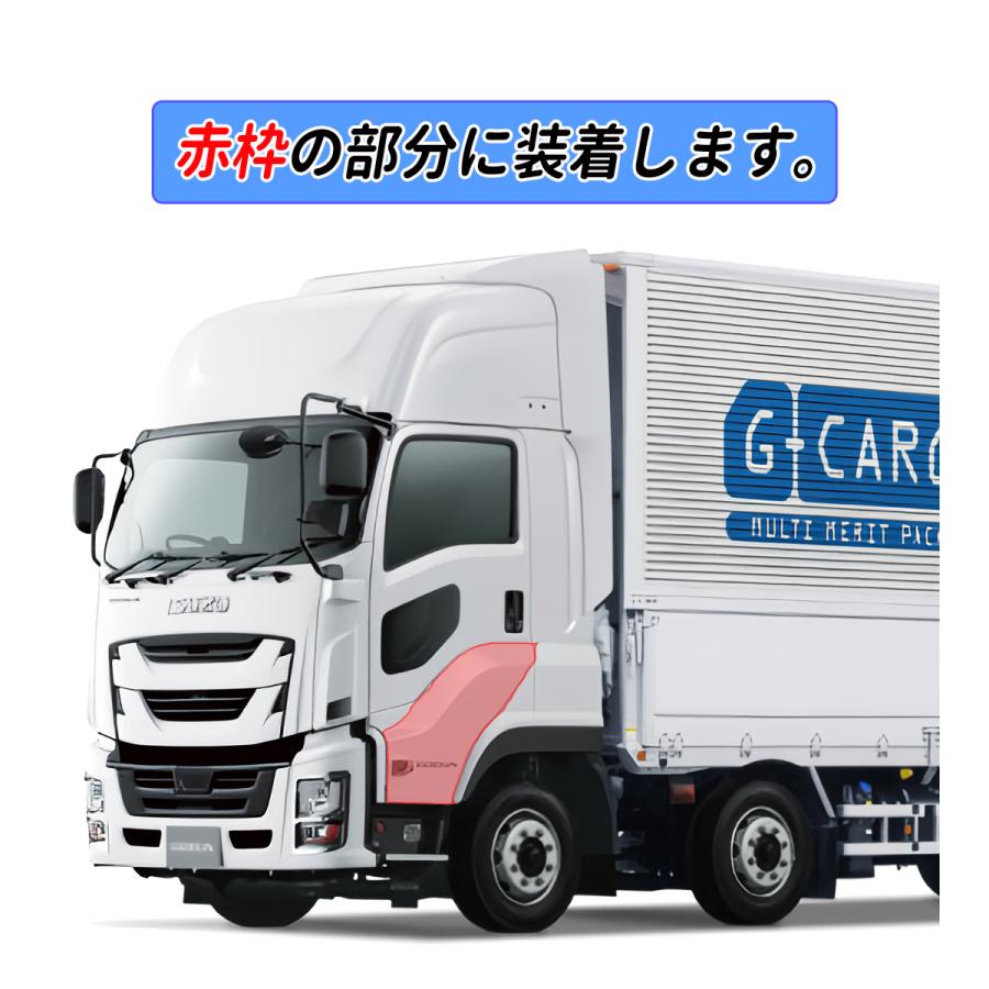 ファイブスター ギガ 鏡面 メッキ ドアパネル 左右セット 高品質 ABS