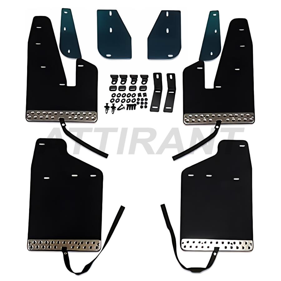 デリカ D5 CV5W マッドガード 4PCS 取付一式 レッド ブラック