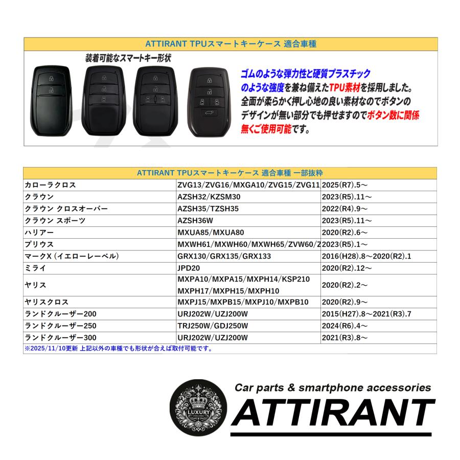 クラウン クロスオーバー AZSH35 / TZSH35 スマートキーケース TPU 高