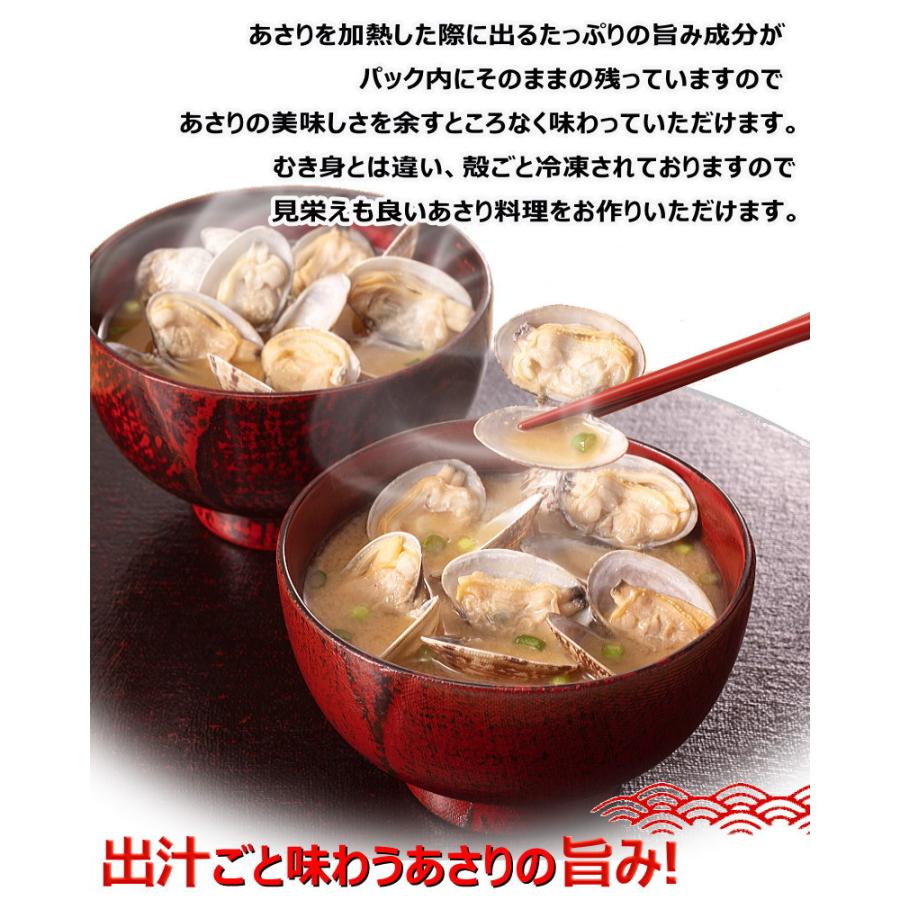 殻付き あさり 500g 2Lサイズ（ 31〜40粒入）ボイル済み アサリ 冷凍