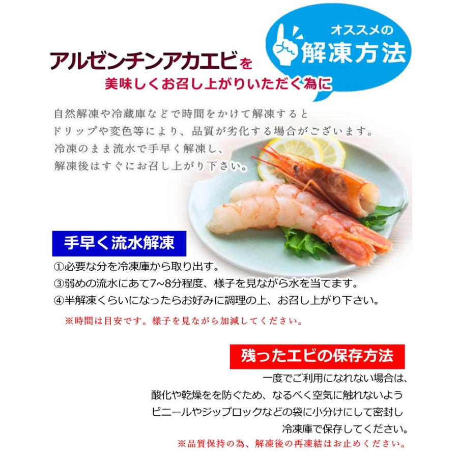 赤海老 刺身 赤エビ 冷凍 アルゼンチン赤海老 L3 天然海老 2kg 60-80尾