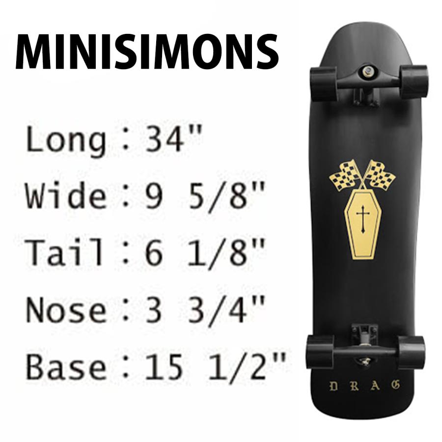 DRAG　MINISIMONS 34インチ　サーフスケート　コンプリート DRAG MINISIMONS ドラッグ ミニシモンズ 34インチ （サーフスケート