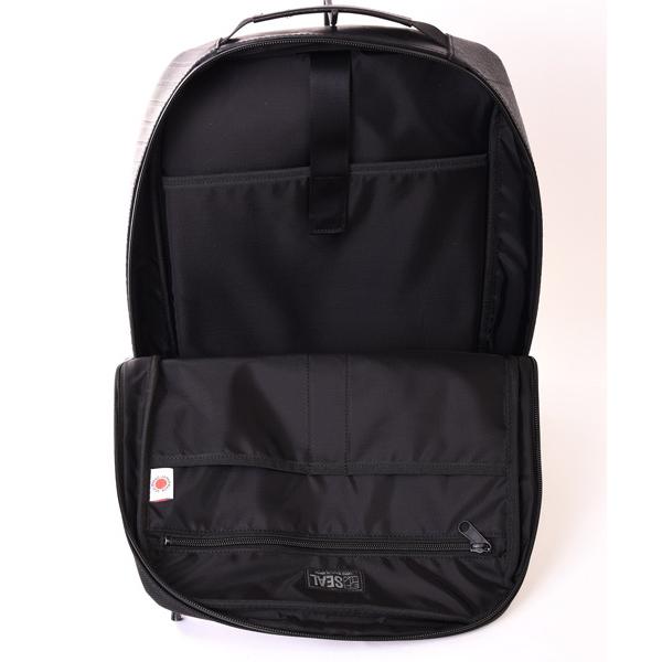 【美品】SEAL バックパック リュック ブラック 大容量 A4 ビジネスバッグ SEAL ビジネスリュック waterproof model メンズ 防水 本革 日本
