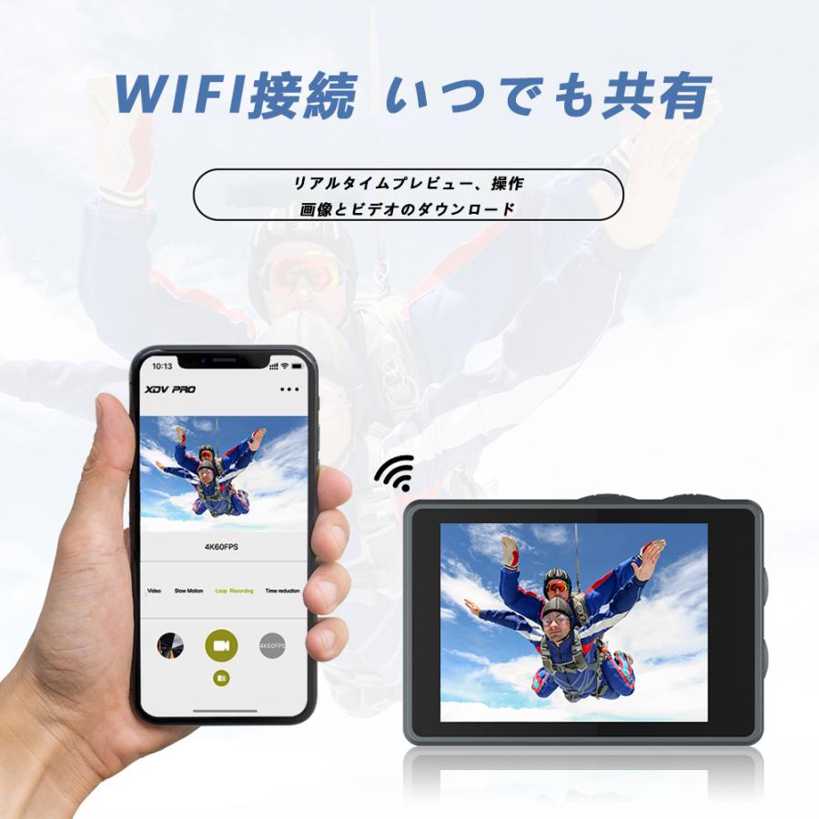 アクションカメラ 小型 安い バイク 5k30fps 4k60fps 30M防水 6000万画素 60MP 手ブレ補正 wifi搭載 170度広角レンズ リモコン付き HDMI出力 2024 新品｜sealan-store｜10