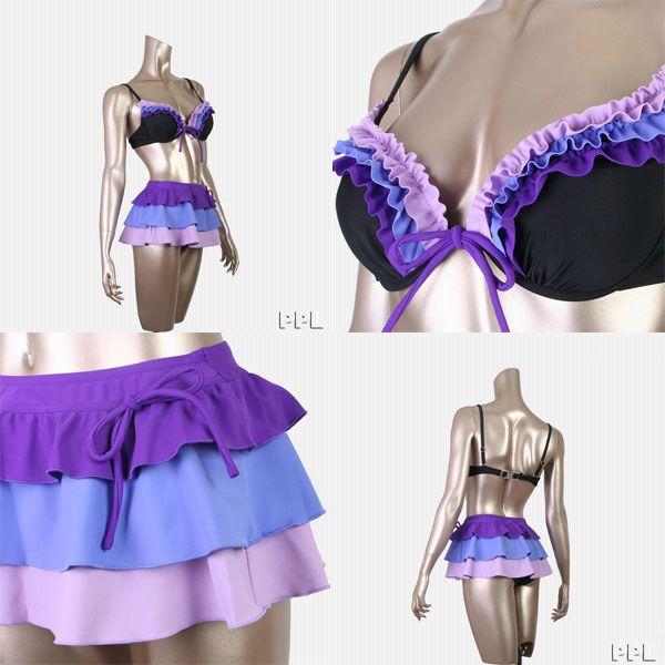 ViVi fleurs フリルワイヤービキニ3点セット【レディース水着】221-307
