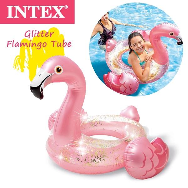通販 INTEX インテックス グリッター フラミンゴ チューブ  56251 フロート 浮き輪 海水浴 プール 浮き具