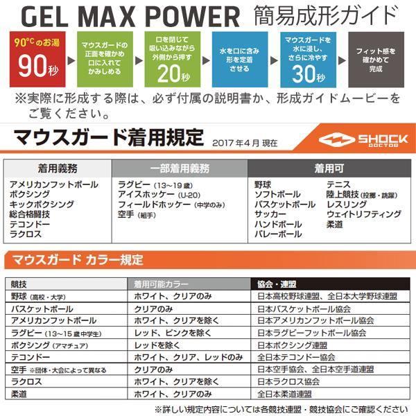 SHOCK DOCTOR ショックドクター GEL MAX POWER ジェルマックス パワー