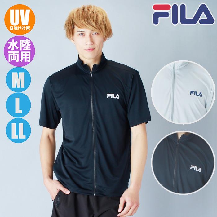 Fila フィラ メンズ ラッシュガード 半袖スタンドカラー フルジップ Uvジャケット 水陸両用 428 287 パケット便送料無料 Nk4287 Sealass 通販 Yahoo ショッピング