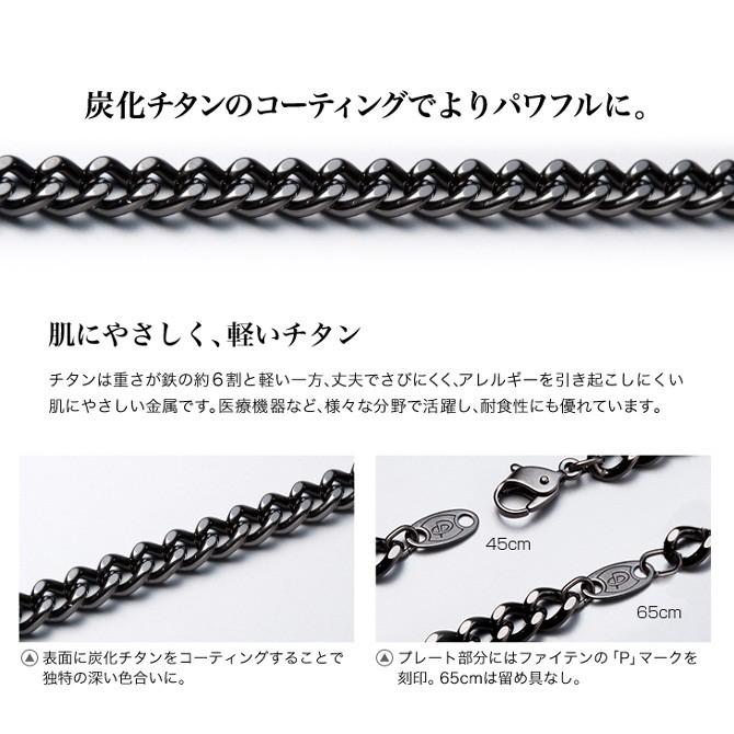 phiten（ファイテン）炭化チタンチェーンネックレス 45cm
