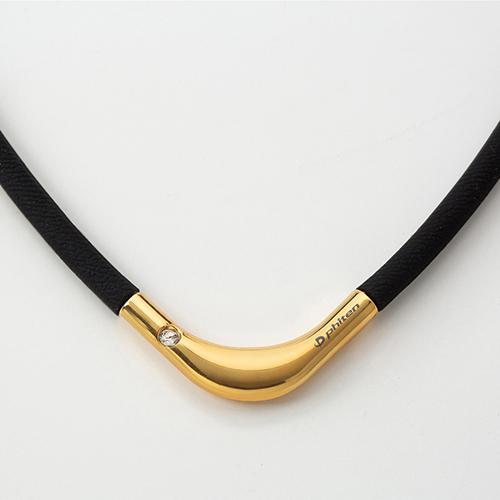 希少ファンテン　チタンネックレス　虹色 ファイテン(PHITEN)RAKUWA 磁気チタンネックレス S-2 55cm BK