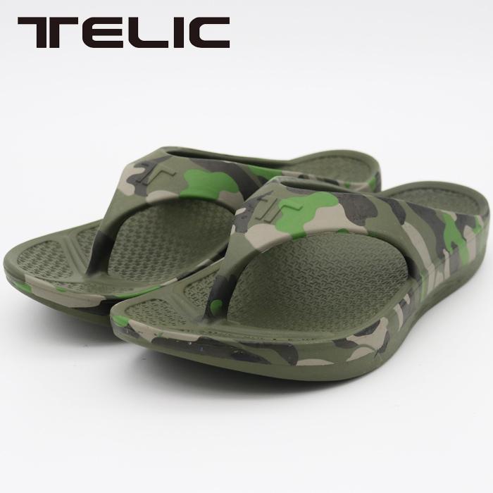 TELIC テリック FLIP FLOP CAMOUFLAGEカモフラージュ メンズ リカバリーサンダル スイム/ラン/バイク/トライアスロン｜sealass