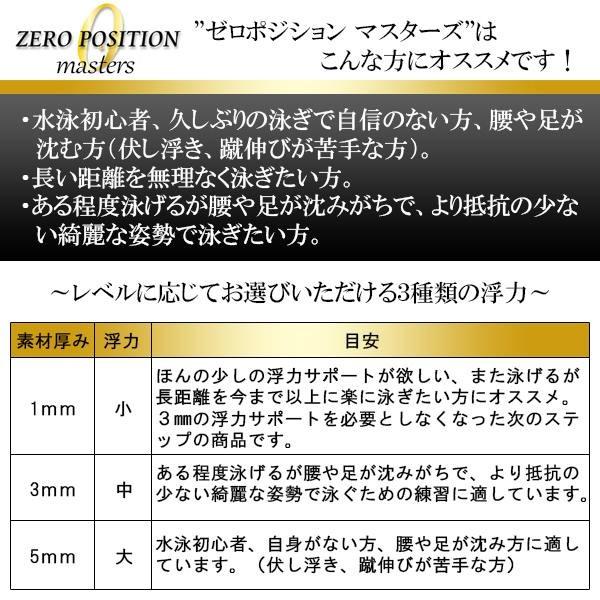 ZERO POSITION ゼロポジション マスターズ 厚さ3mm カラーシリーズ(スイミング/練習/男女兼用)