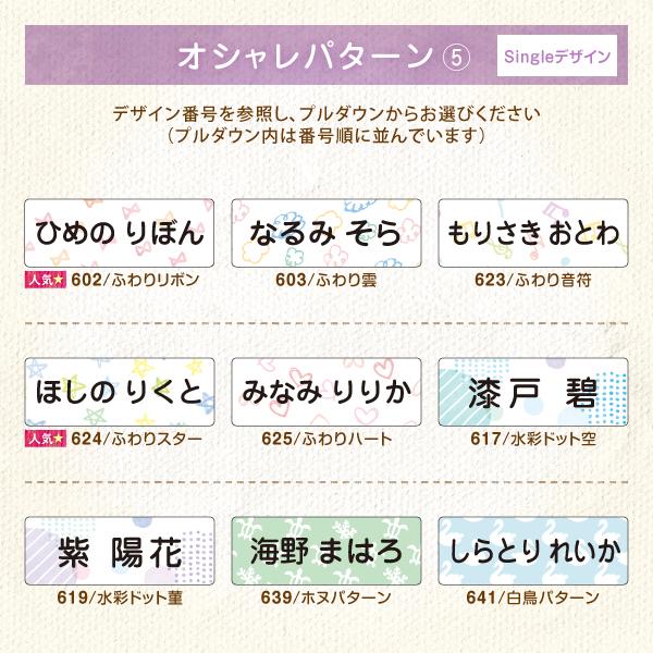 お名前シール 防水 布用 アイロン オシャレ おしゃれ 名前シール タグ用 2点セット シンプル | シールDEネーム | 14